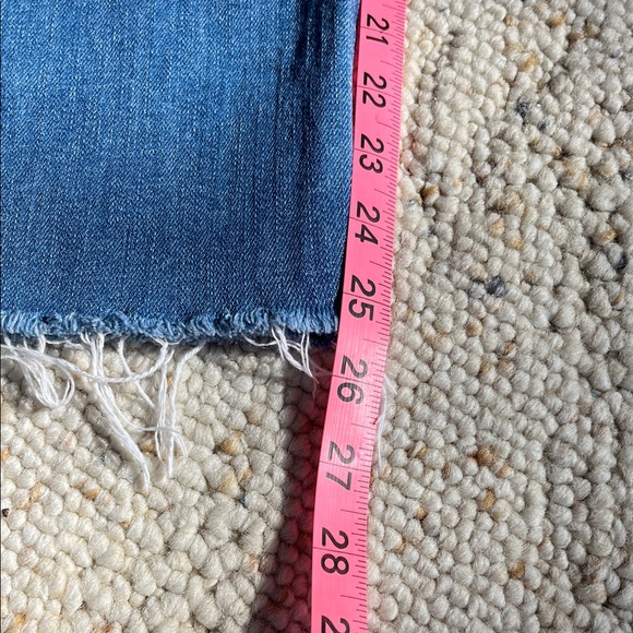 MOTHER Blue Ankle Jeans with Button Detail - Picture 9 of 9